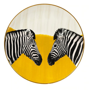Zebra Plates Set / 4 (MY078)