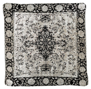 Jacquard Woven Cushion Natural Black - RC033 Set of 2