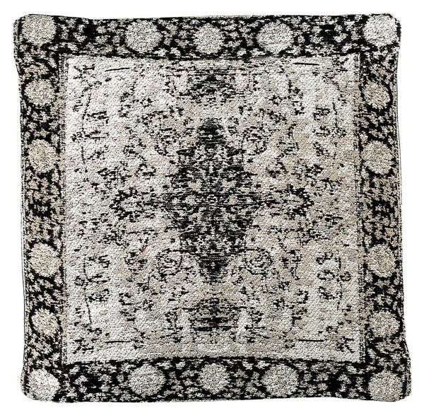 Jacquard Woven Cushion Natural Black - RC033 Set of 2