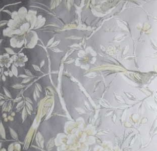 Prestigious Textiles Lotus Blossom {Silver} Wallpaper