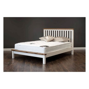 Manhattan- Bed - 60 (5Ft) Cream & Oak - Furniture